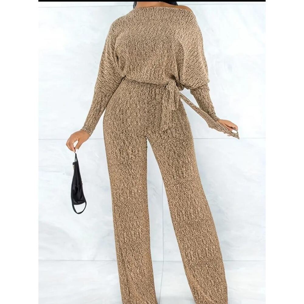 CAMEO USA Vintage Metallic Gold Size L Women's Jumpsuit Size Large